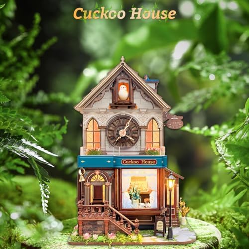 SUNNINO Miniature Dollhouse Kit, Cuckoo House 3D Wooden Puzzles for Adults - Image 4