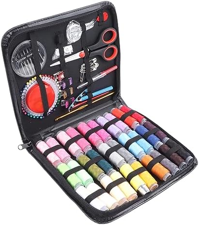 Aqur2020 126pcs Sewing Kit with Case, Complete Tools Portable Sewing Supplies for Adults Beginner, with Thread Scissors Needles, for Home Traveling DIY Craft by Aqur2020