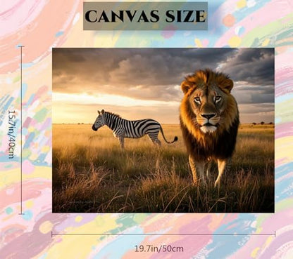 ACANDYL Paint by Numbers Kit for Adults Beginner African Savanna Paint by Number for Adults Painting by Number Animal DIY Acrylic Painting on Canvas Arts Craft Decoration for Home Wall 16x20 Inch - Image 6