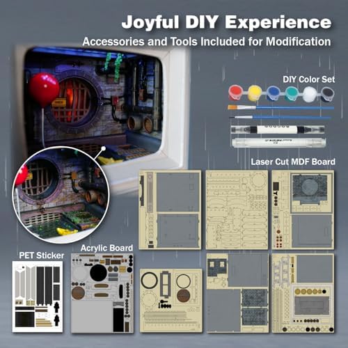DIY Book Nook Kit, Dollhouse Miniature, Booknook Bookshelf Insert Decor Alley 3D Wooden Puzzle, Bookends Model Building Kit with LED Light, Gift for Teens and Adults, Sewer Shadow - Image 4
