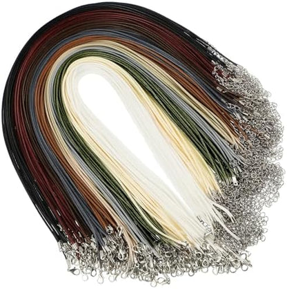 Tudomro 100 Waxed Leather Necklace Cord with Clasp,Multicolor,24 Inch by Tudomro