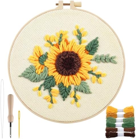 Punch Needle Kit Adults Beginner, Step-by-Step Guide & Video by Biubee