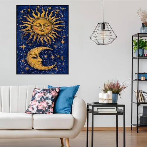 Lophomie Diamond Art Kits for Adults, 5D Sun and Moon Diamond Painting Kits - Image 2