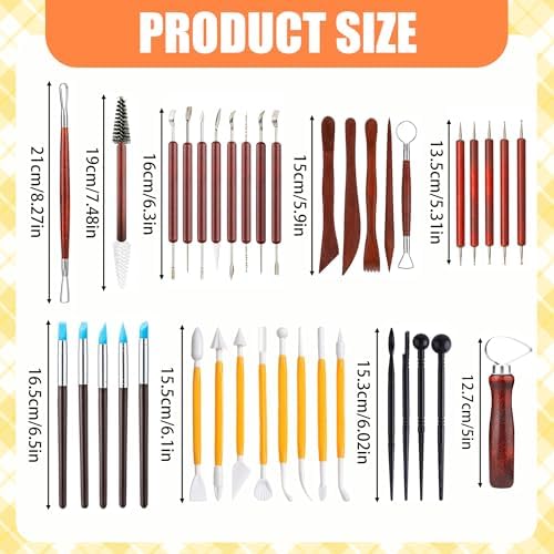 48 Pcs Polymer Clay Carving Tools Set, Pottery Sculpting Tools with Bag - Image 7