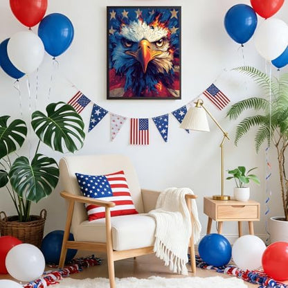 RICUVED Eagle Paint by Numbers for Adults, Independence Day Paint by Numbers Kit for Adults Beginners, DIY Acrylic Oil Painting on Canvas Easy for Gift Home Wall Decor 16x20 Inch - Image 6