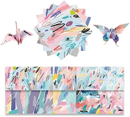Origami Paper Kit 50 Sheets, 6x6 Inch Double Sided 20 Vivid Colored Paper by Bestartsuppliesforyou