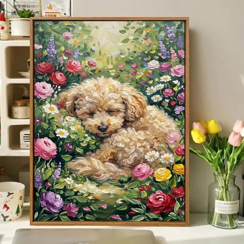 Dog Paint by Numbers Kit for Adults, Adult Paint by Number Kits 16x20 Inch - Image 2