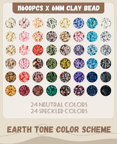 ClaBead 14000 Pcs Clay Beads Bracelet Making Kit for Adults, 3 Boxes 48 Colors Clay Beads for Bracelets Making, Jewelry Making Kits with Letter Beads for Girls 13-15, Friendship Bracelet Kit for Women - Image 3