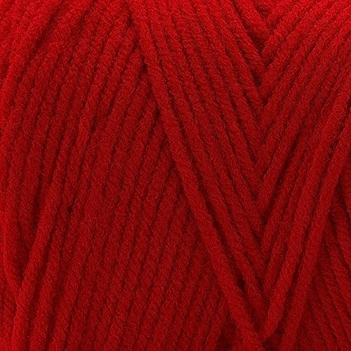 Soft Classic Solid Yarn by Loops & Threads - Solid Color Yarn for Knitting, Crochet, Weaving, Arts & Crafts - Bright Red, Bulk 12 Pack - Image 4