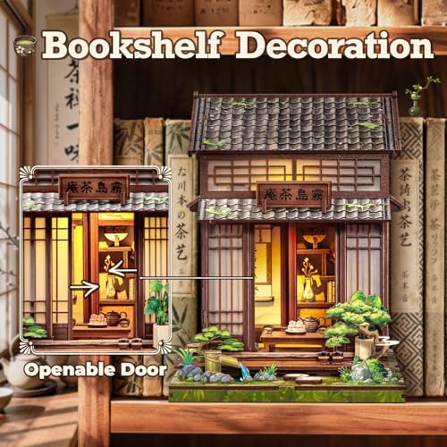 Fsolis Japanese Book Nook Kit Miniature Tea House - Image 5