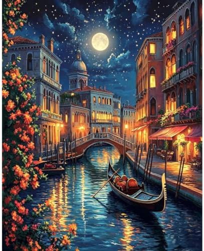 Landscape Paint by Numbers Kit for Adults, DIY Painting Canvas 16x20inch by Unknown