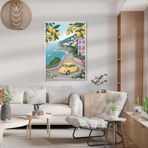CasaWeave Lemon Paint by Numbers Kits for Adults, DIY Lemon Tree Adult Paint by Number Kits on Canvas, Watercolor Oil Painting by Number for Adults Home Decor (16x20 Inch) - Image 6