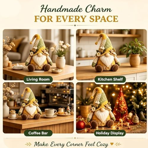 DIY Patchwork Gnome Sewing Kit, DIY Patchwork Animal Kit, Pre-Cut Felt Button Art Animal Craft Project Set, Handmade 3D Cozy Stuffed Gnome Creative Home Decor for Adults &Beginners, Halloween (BB) - Image 5