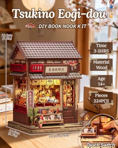 Japan Book Nook, DIYMiniature House Kit, Japanese Fan Shop Booknook - Image 2