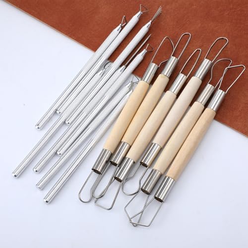 Pottery Ribbon Sculpting Tools Kit 14 PCS Clay Carving Tools - Image 3