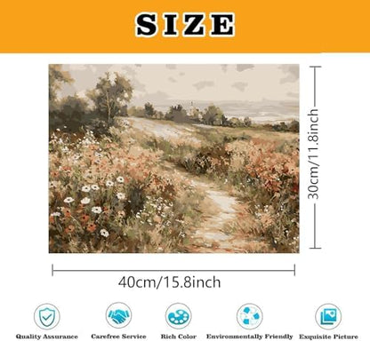 4 Pack Flowers Paint by Numbers Kit for Adults,Color By Numbers for Adults - Image 5