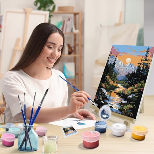 JOOZ Mountain Paint by Number for Adults with Frame, 8x12 Inch - Image 3