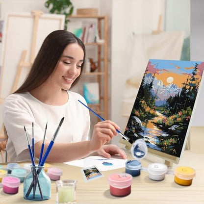 JOOZ Mountain Paint by Number for Adults with Frame, 8x12 Inch - Image 3