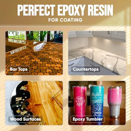 Craft Resin Table Top Epoxy Resin Kit - Ultra Clear, High-Gloss, 2 Gallon - Image 2