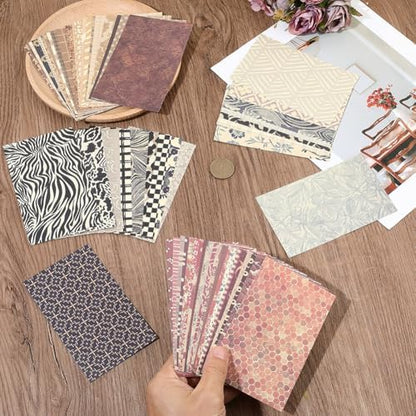 180 Sheets Aesthetic Scrapbook Papers Retro Junk Journal Decorative Vintage Journaling Supplies Craft Paper Kit for DIY Collage Scrapbooking Travel Diary Embellishment Memory Book Room Decor - Image 3