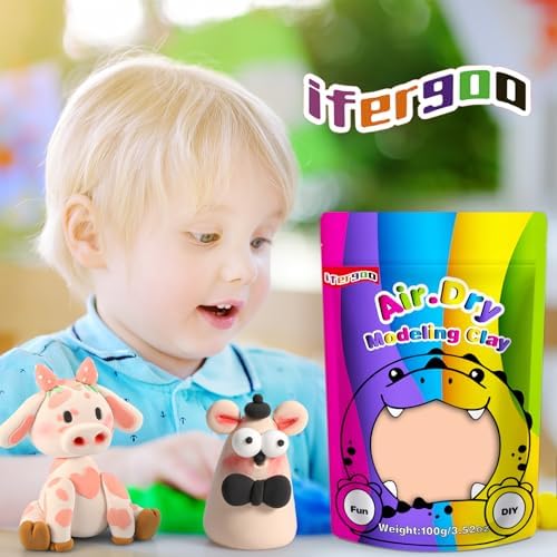 ifergoo 100g Skin Air Dry Clay, 3.5oz DIY Creative Modeling Clay for Kids - Image 7