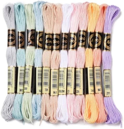 12 Skeins 105 Yards Macaron Pink Embroidery Thread for Knitting by CABODYALS