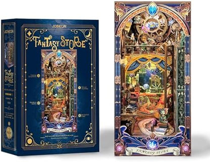 Book Nook Kit- DIY Miniature Booknook Kit Creative Decorative Bookend Bookshelf Insert 3D Puzzles for Adults Women Teens- Fantasy Store (SQ-25) - Image 5