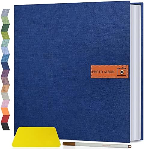Popotop Large Photo Album Self Adhesive 4x6 5x7 8x10 Scrapbook Album DIY Picture Book,Gifts for Mom,Family Baby and Wedding,with Metal Pen and Plastic Board by Popotop