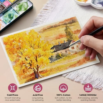 KOVIEDE 20 Pack Foldable Blank Watercolor Cards with Envelopes 4" x 6" - Image 3