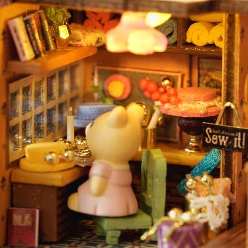 MAGQOO DIY Miniature Dollhouse Kit with Furniture 1:100 Scale Creative Room Mini Wooden Doll House Accessories DIY Miniature House Kit(Avas Workshop) - Image 7