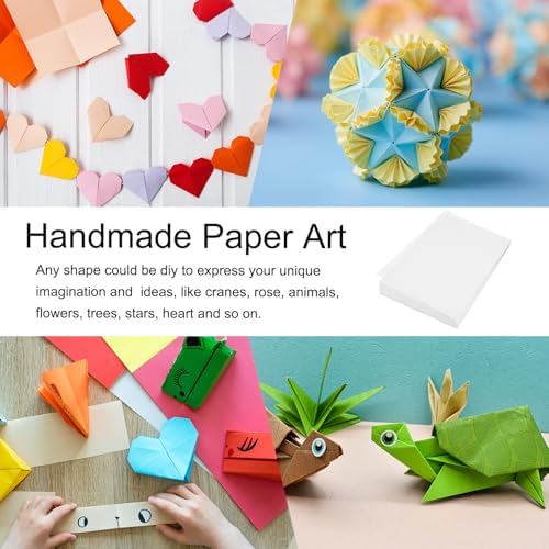 MECCANIXITY 100 Sheet Origami Paper Double Sided White 11.7 x 8.3 Inch Square Sheet for Art Craft Project, Beginners, Gifts Decor - Image 6
