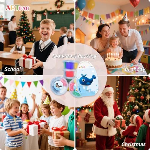 ARTPAR Air Dry Clay Kit for Kids,12 Marine Animals‌ Modeling Magic Clay Set - Image 6
