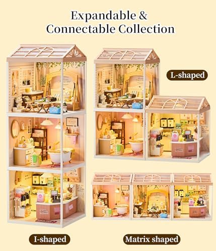 Bubble Tea Shop DIY Miniature House Kit with Light - Image 7