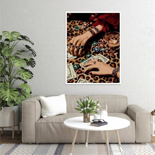 Paint by Numbers Kit for Adults,Leopard Disco Paint by Number 16x20 In - Image 2