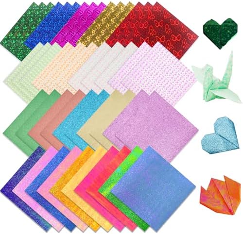 JoyCat Specialty Origami Paper Kit, 200 Assorted Finish Sheets, 6x6 Inch - Image 2