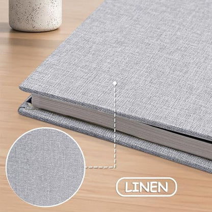 Large Photo Album Scrapbook, Holds 4x6, 8x10 Pictures, Self-Adhesive Pages for Baby, Wedding, Travel & Family Memories, Includes Metallic Pen & Scraper, DIY Memory Book for Gifts 11" X 10.8" 60 Pages - Image 4