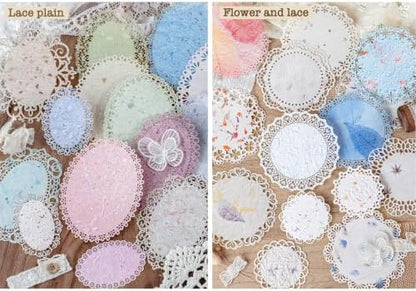 84 Pcs Lace Textured Scrapbook Paper Kit, Embossed Rice Paper For Decoupage - Image 6