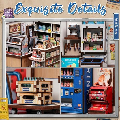 Fsolis Japanese Book Nook Kit for Adults, Beika-cho Convenience Store - Image 6