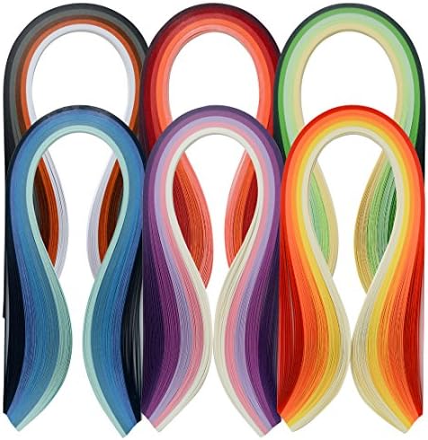 JUYA Multi-Color Quilling Strips Set 600 Strips 30 Colors 39cm 10mm by JUYACrafts