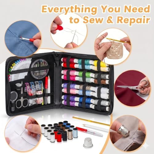 94-Piece Travel Sewing Kit for Adults & Kids, Small Needle & Thread Kit - Image 5