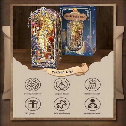 OZJAY Book Nook Kit, Fairy Tale Elves 3D Wooden Puzzles for Adults - Image 6