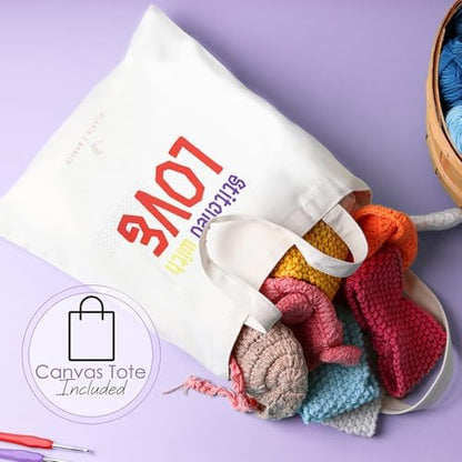 Hearth & Harbor Crochet Kit with 1500 Yards Assorted Yarn Kit, Ergonomic Hooks, Crocheting Instruction, Knitting & Crochet Supplies - Beginner Crochet Kits for Adults, Ideal for Amigurumi - Image 5
