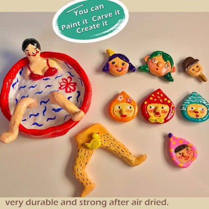 ReArt Natural Air-Dry Clay 5lbs, Terracotta for Sculpting, Wheel Throwing, Hand Building, All-Purpose Modeling Clay - Image 6