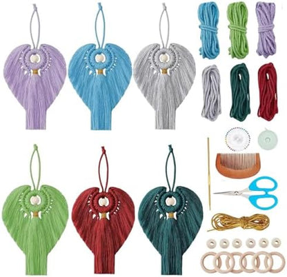 Jorzer Macrame Kit, Christmas DIY Macrame Kits with Instructions Boho Angel Decor Hanging Ornament Adults Craft for Beginners Gifts. - Image 5