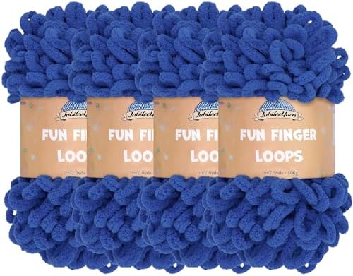 JubileeYarn Fun Finger Loops Yarn - Turkish Sea - 4 Skeins by BambooMN
