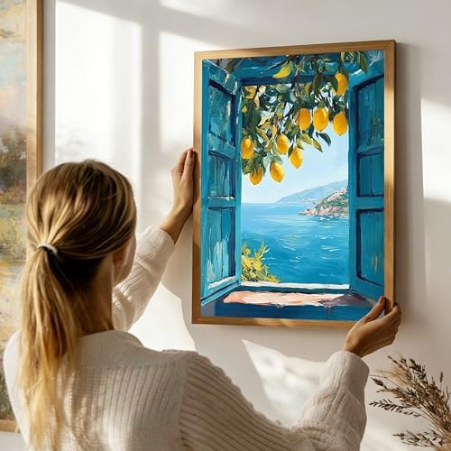 Ausanrl Lemon Framed Paint by Numbers Kit for Adults Wooden Easel 12x16inch - Image 2
