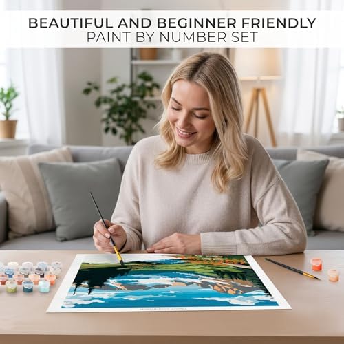 Beautiful Paint By Number Kit for Adults - Painting Set with 2 Canvases - Image 2