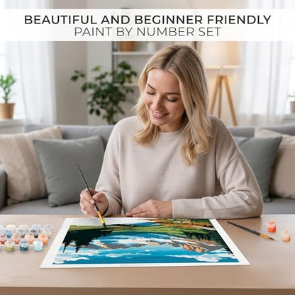 Beautiful Paint By Number Kit for Adults - Painting Set with 2 Canvases - Image 2