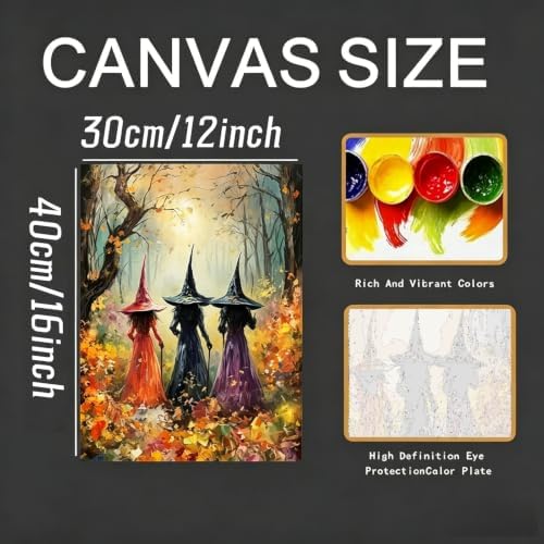 CSZPPQAF Halloween Witch Paint by Numbers Kits for Adults Beginners - Image 6