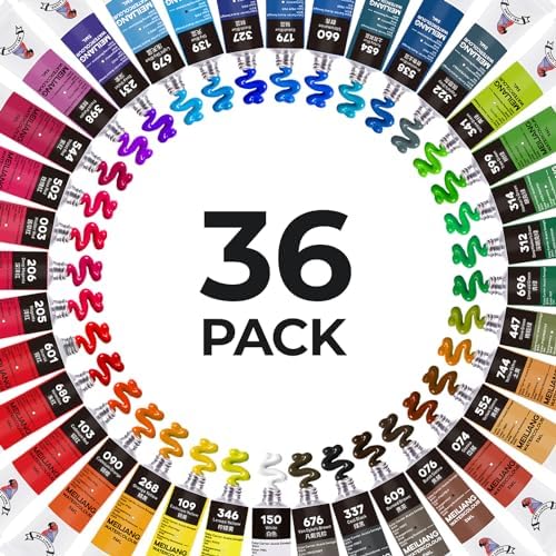 MeiLiang 36 Colors Watercolor Paint Set, 5ml Tubes by LightwishArtSupplies
